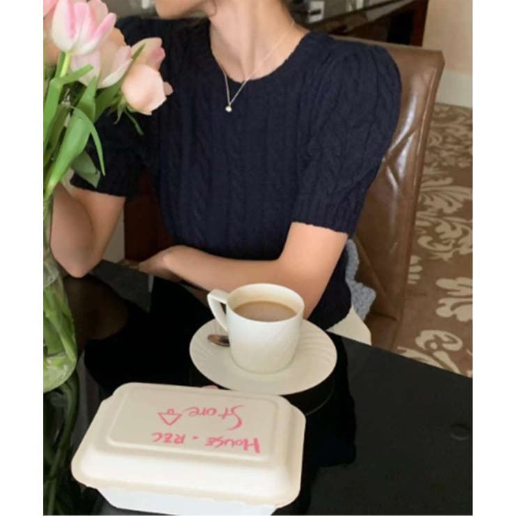 ピュアケーブル半袖パフニット | by muni:r | 詳細画像8 