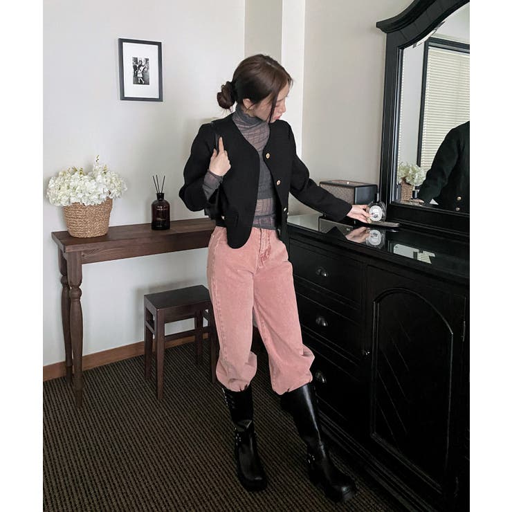 ゴールドボタンラウンドツイードジャケット | by muni:r | 詳細画像37 