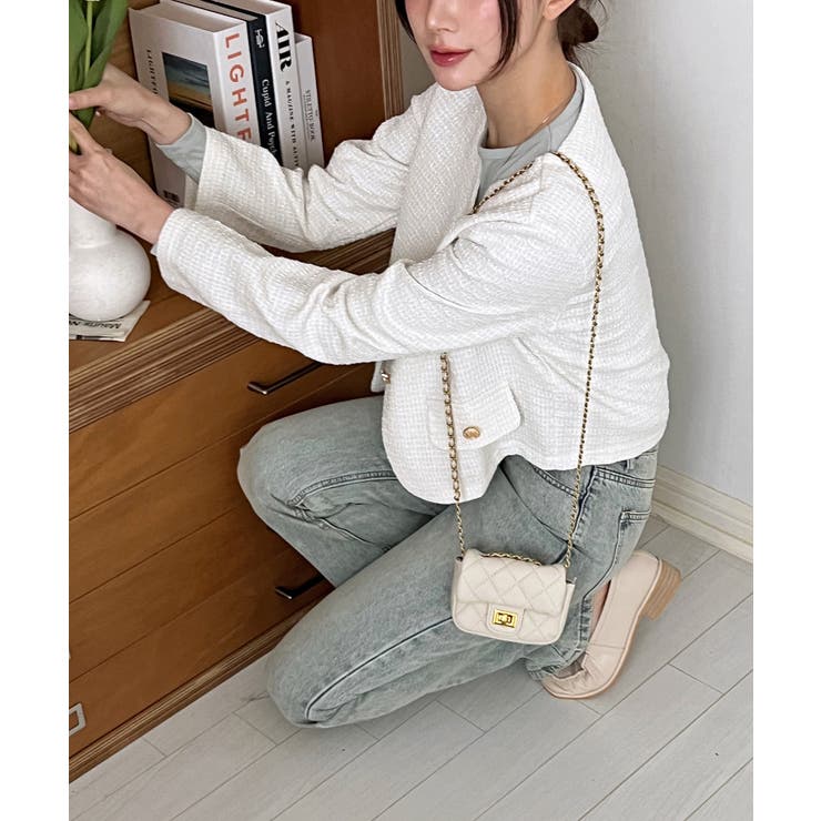 ゴールドボタンラウンドツイードジャケット | by muni:r | 詳細画像7 