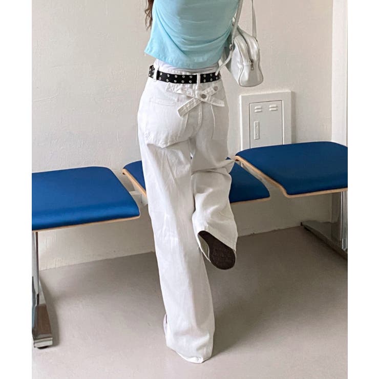 バックポイントワイドデニムパンツ | by muni:r | 詳細画像1 