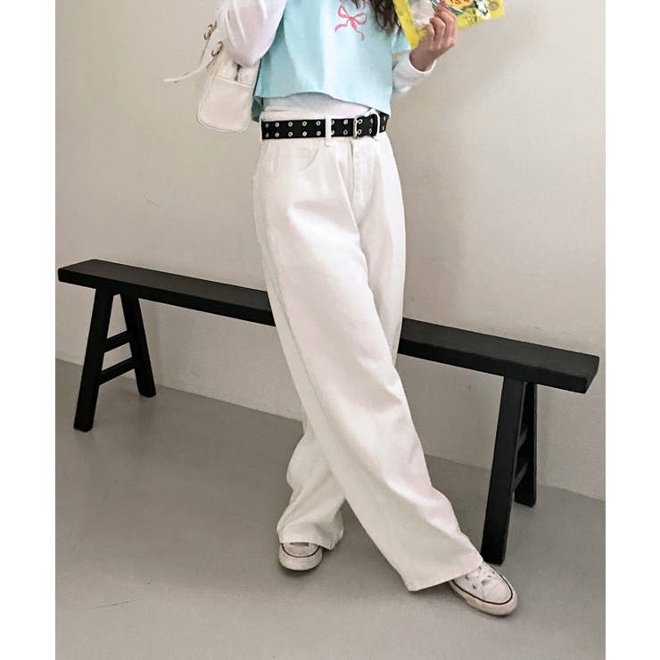 バックポイントワイドデニムパンツ | by muni:r | 詳細画像17 