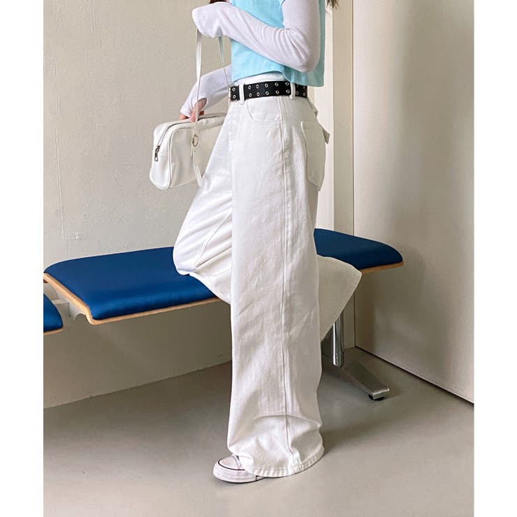 バックポイントワイドデニムパンツ | by muni:r | 詳細画像21 