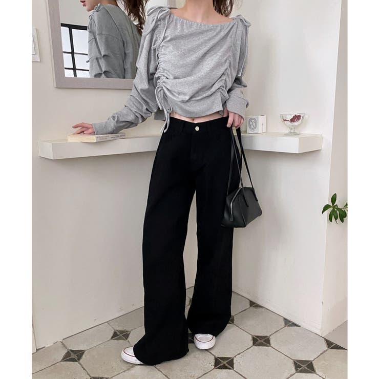 バックポイントワイドデニムパンツ | by muni:r | 詳細画像31 