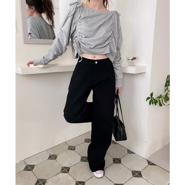 バックポイントワイドデニムパンツ | by muni:r | 詳細画像33 