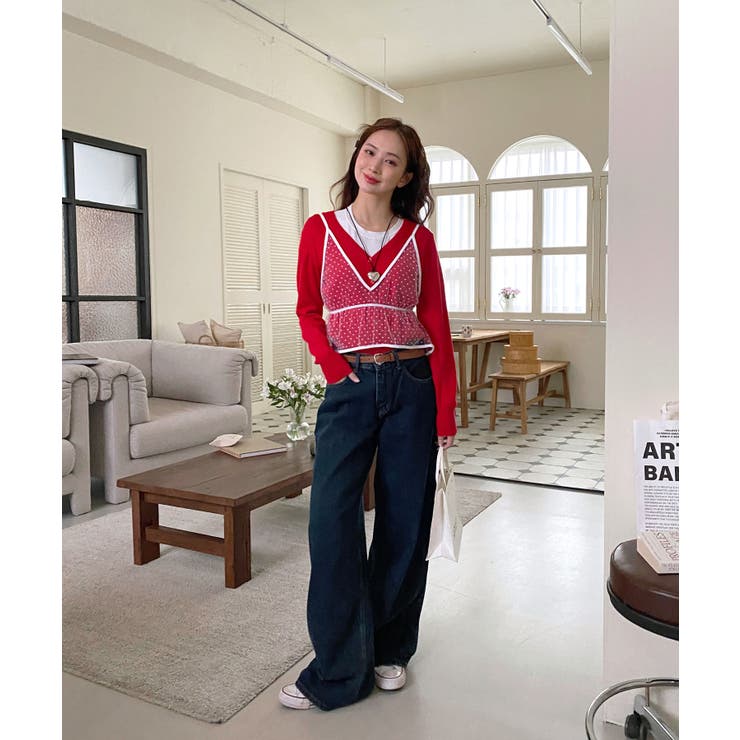 バックポイントワイドデニムパンツ | by muni:r | 詳細画像46 