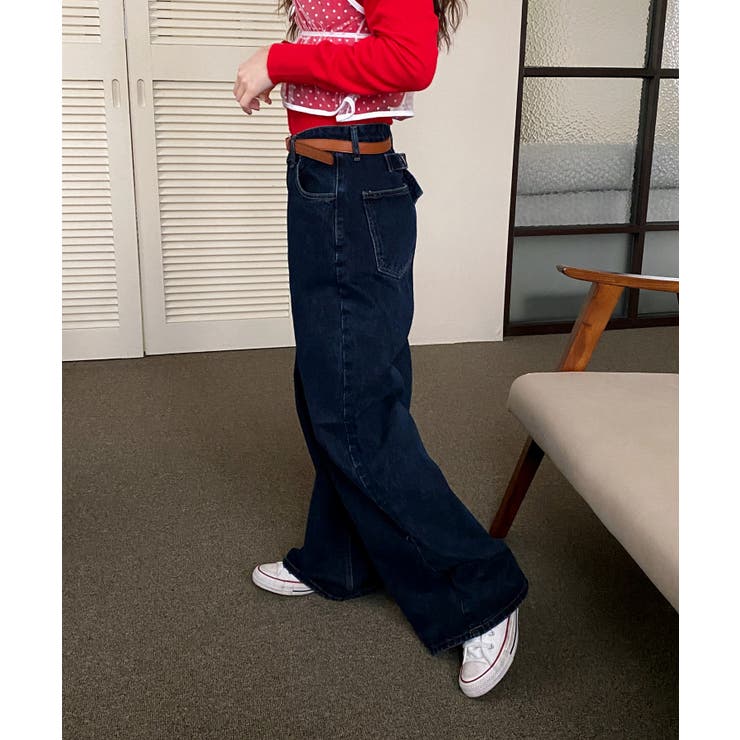 バックポイントワイドデニムパンツ | by muni:r | 詳細画像50 