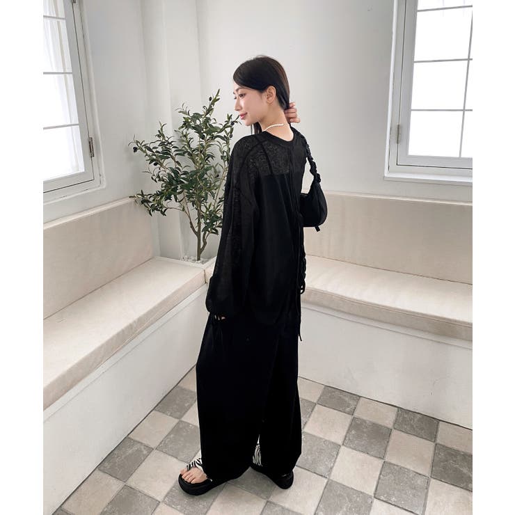 ピンタックバルーンワイドスウェットパンツ[品番：FROW0001368
