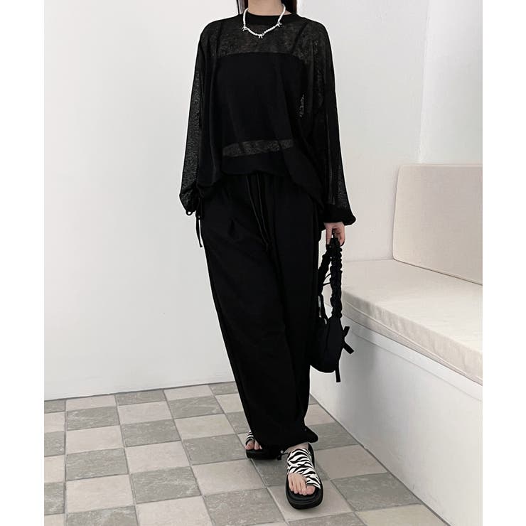 ピンタックバルーンワイドスウェットパンツ[品番：FROW0001368