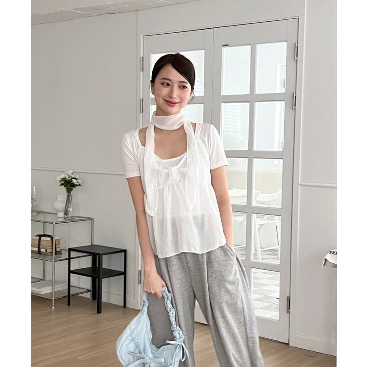 ピンタックバルーンワイドスウェットパンツ[品番：FROW0001368
