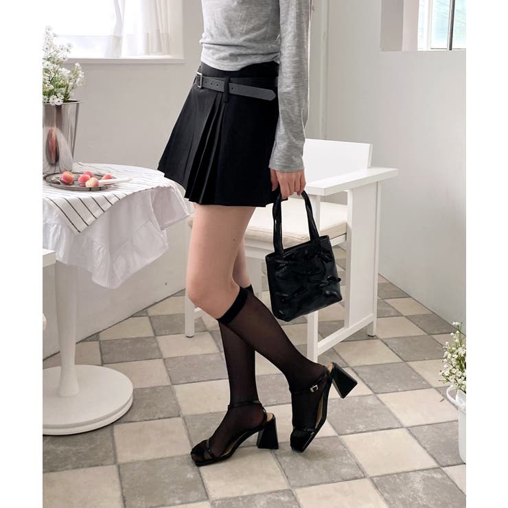 サイドプリーツベルトセットスカート | by muni:r | 詳細画像14 