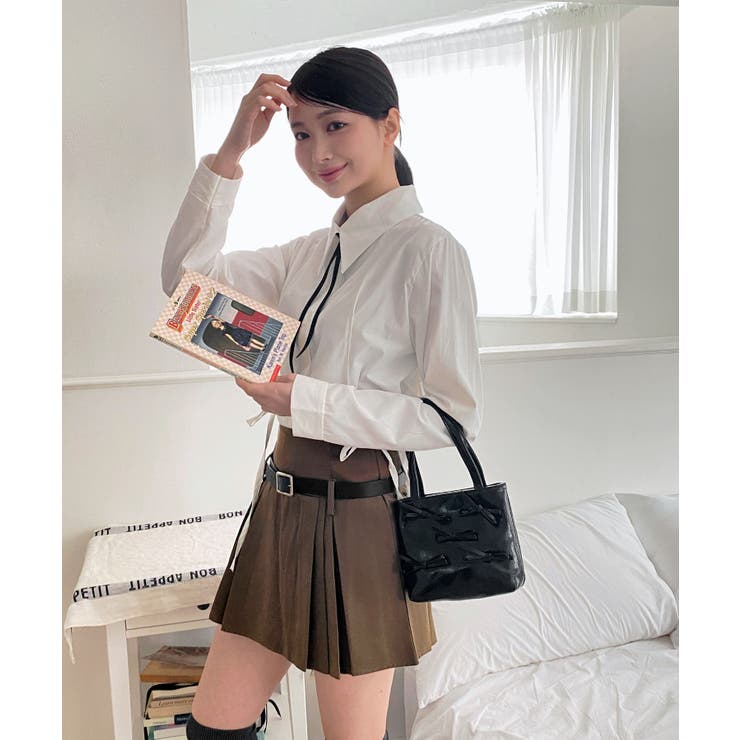 サイドプリーツベルトセットスカート | by muni:r | 詳細画像47 