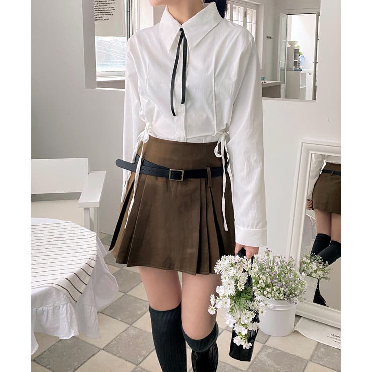 サイドプリーツベルトセットスカート | by muni:r | 詳細画像53 