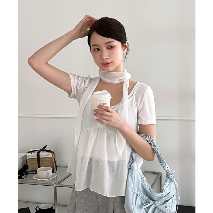 フレアキャミソールスカーフセット | by muni:r | 詳細画像4 