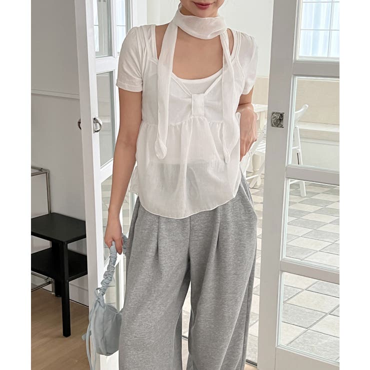 フレアキャミソールスカーフセット | by muni:r | 詳細画像9 