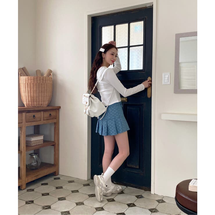 シャーリングワイドカラー長袖Tシャツ | by muni:r | 詳細画像3 