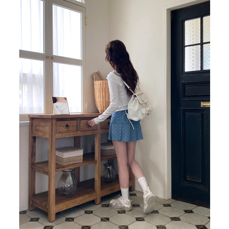 シャーリングワイドカラー長袖Tシャツ | by muni:r | 詳細画像4 