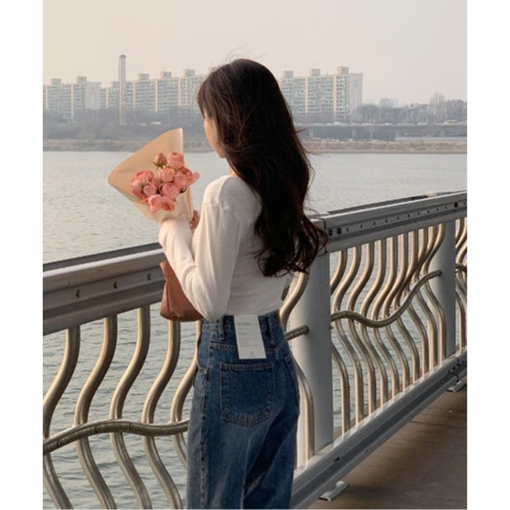 パンチングフリルロングTシャツ | by muni:r | 詳細画像12 