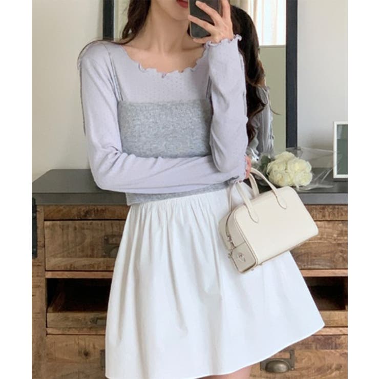 パンチングフリルロングTシャツ | by muni:r | 詳細画像20 