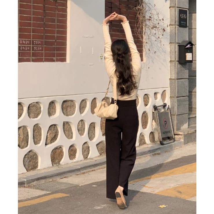 パンチングフリルロングTシャツ | by muni:r | 詳細画像27 