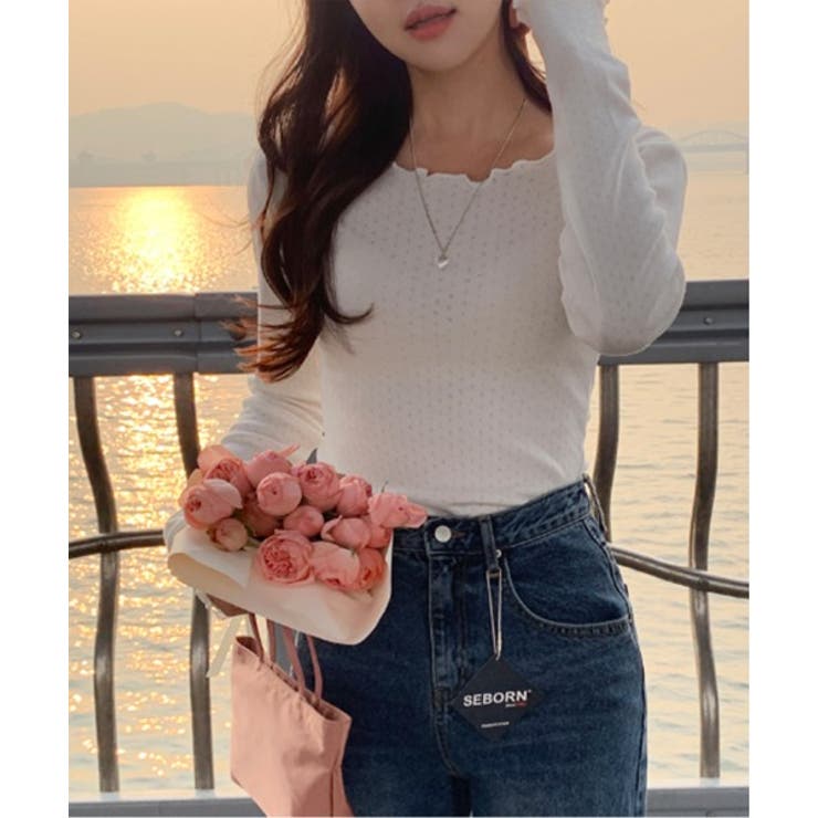 パンチングフリルロングTシャツ | by muni:r | 詳細画像6 