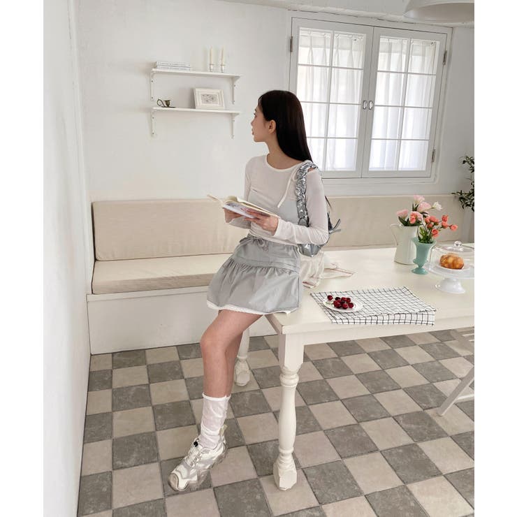 アンバランスリボンロングTシャツ | by muni:r | 詳細画像21 