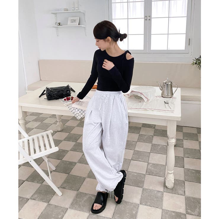 アンバランスリボンロングTシャツ | by muni:r | 詳細画像30 