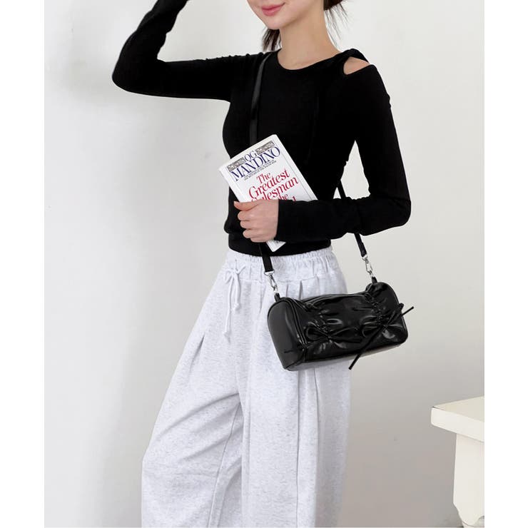 アンバランスリボンロングTシャツ | by muni:r | 詳細画像35 