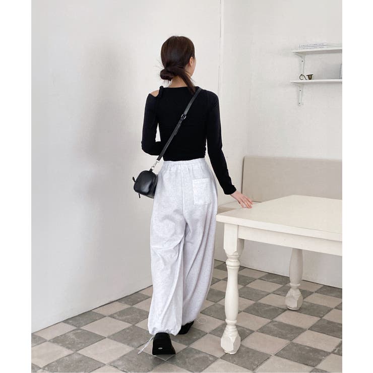 アンバランスリボンロングTシャツ | by muni:r | 詳細画像36 