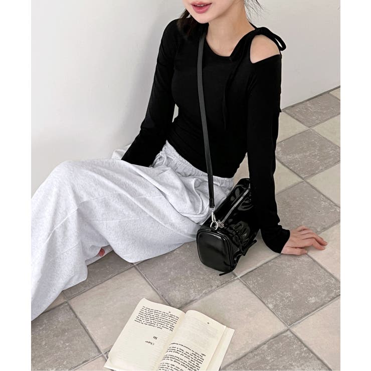 アンバランスリボンロングTシャツ | by muni:r | 詳細画像37 