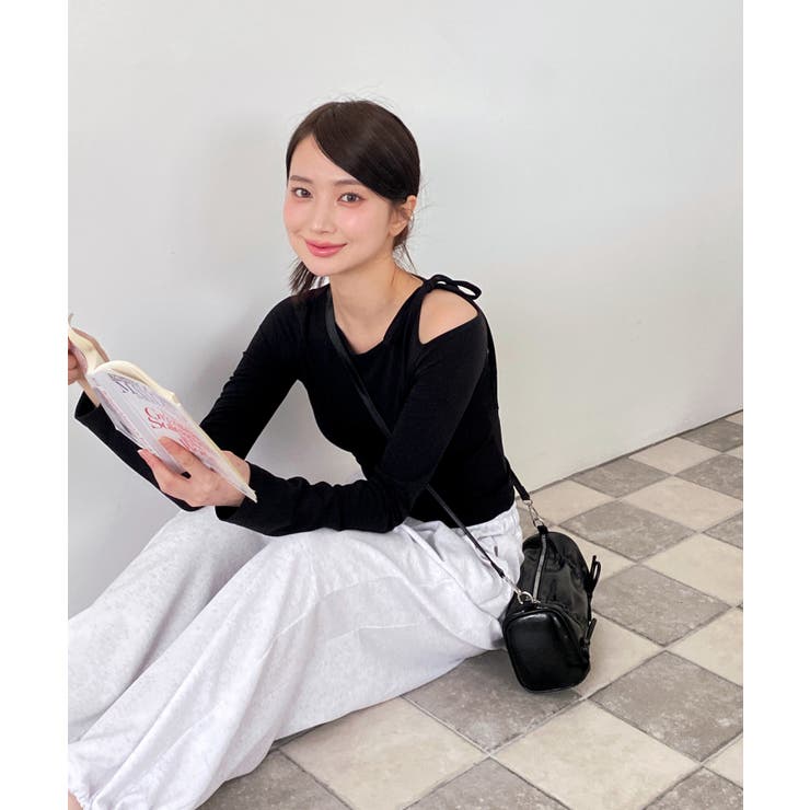 アンバランスリボンロングTシャツ | by muni:r | 詳細画像38 