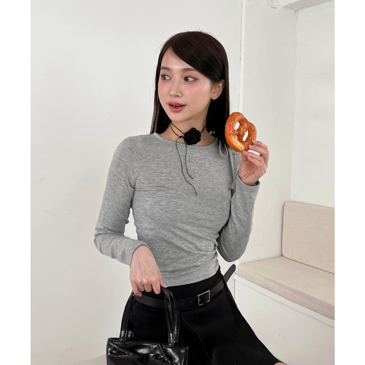 アンバランスリボンロングTシャツ | by muni:r | 詳細画像55 