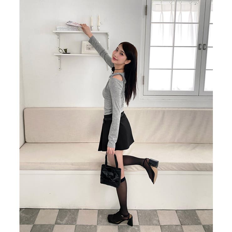 アンバランスリボンロングTシャツ | by muni:r | 詳細画像57 