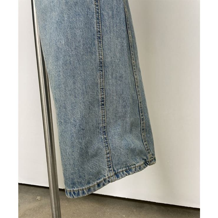 斜線スリットルーズフィットデニムパンツ[品番：FROW0001359