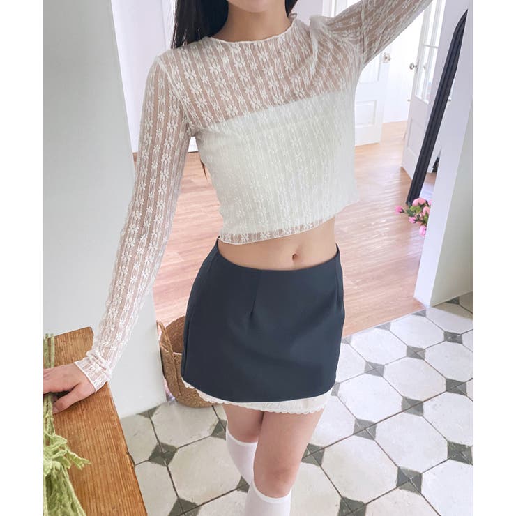 バイカラーレイヤードローライズミニスカート | by muni:r | 詳細画像10 