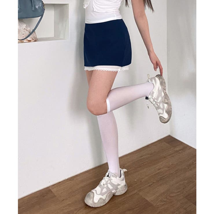 バイカラーレイヤードローライズミニスカート | by muni:r | 詳細画像17 