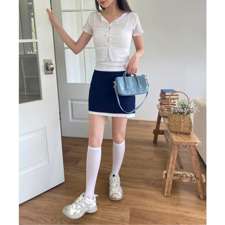 バイカラーレイヤードローライズミニスカート | by muni:r | 詳細画像19 