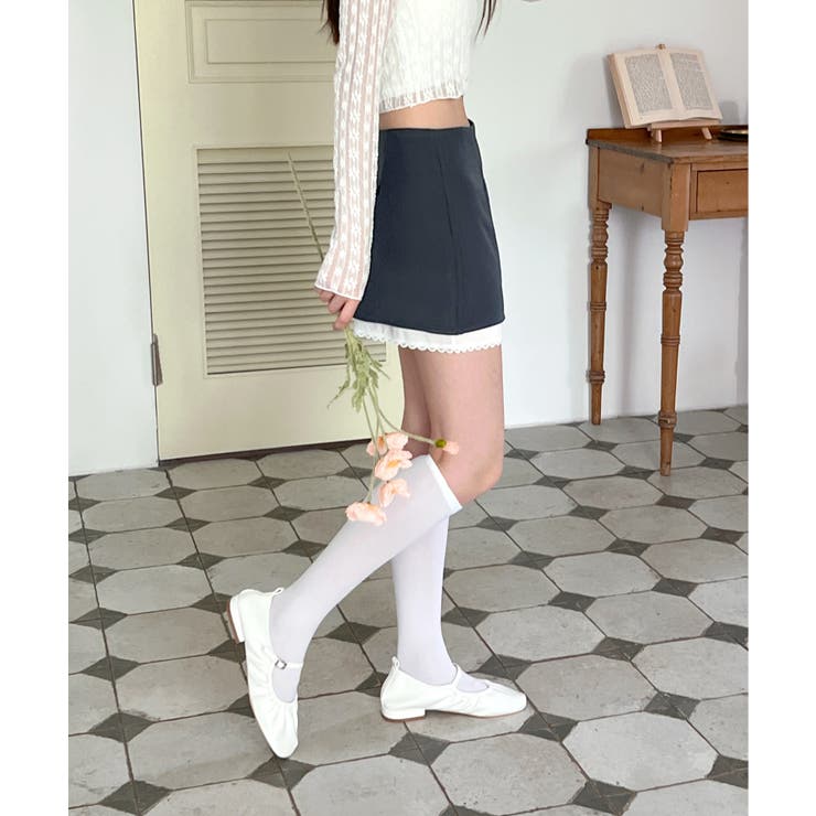 バイカラーレイヤードローライズミニスカート | by muni:r | 詳細画像2 