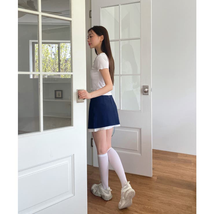 バイカラーレイヤードローライズミニスカート | by muni:r | 詳細画像20 