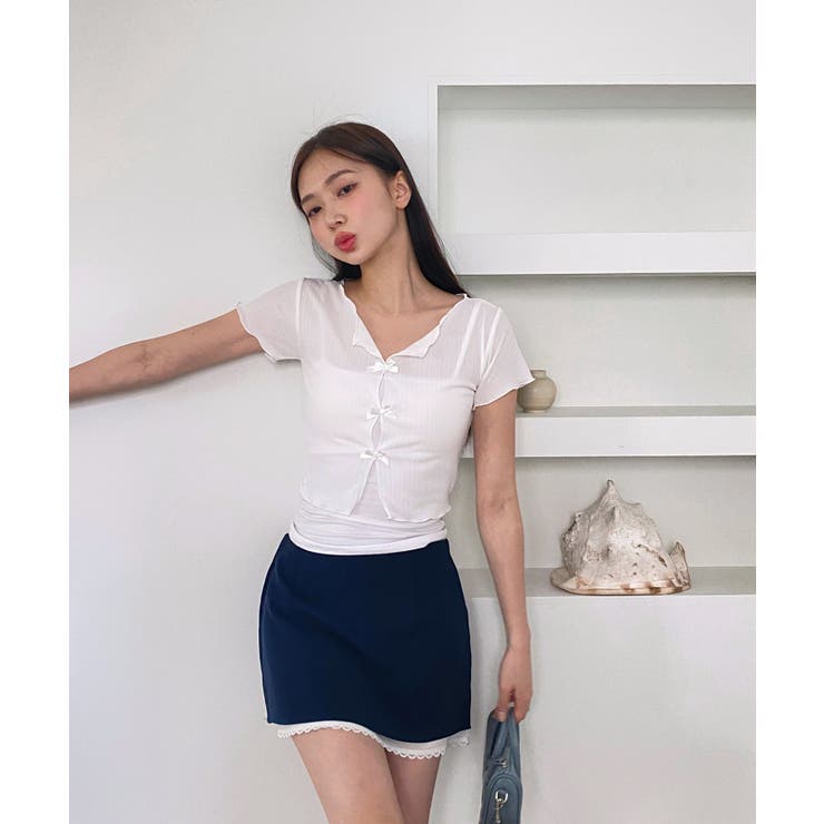 バイカラーレイヤードローライズミニスカート | by muni:r | 詳細画像34 