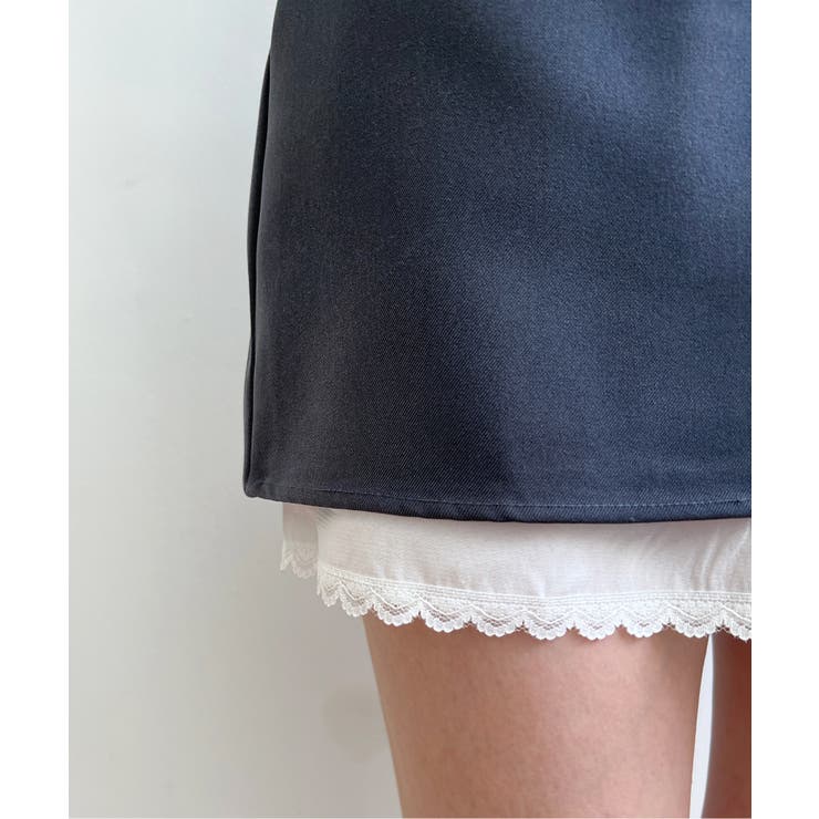 バイカラーレイヤードローライズミニスカート | by muni:r | 詳細画像36 