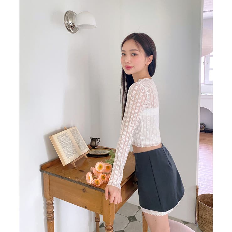 バイカラーレイヤードローライズミニスカート | by muni:r | 詳細画像7 