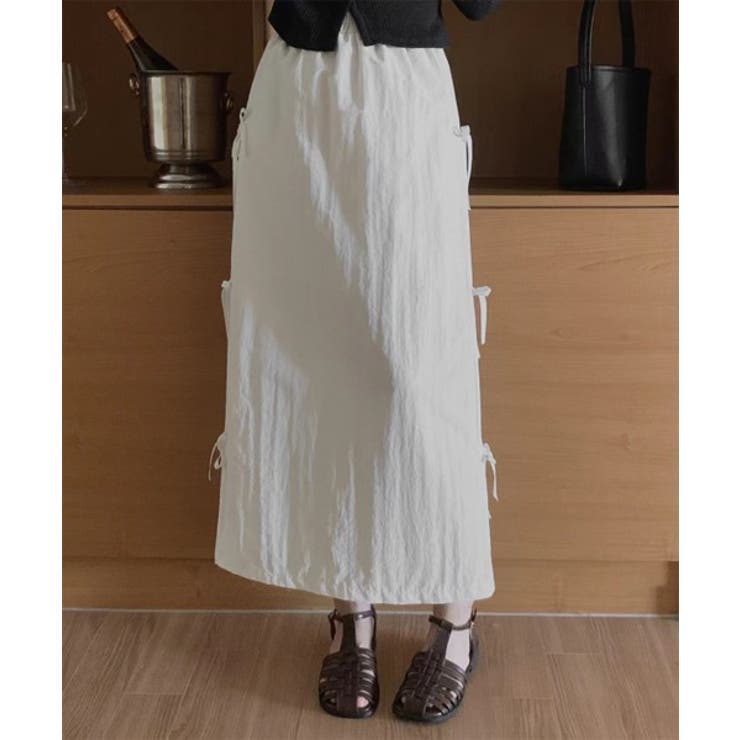 サイドリボンストラップロングスカート | by muni:r | 詳細画像6 