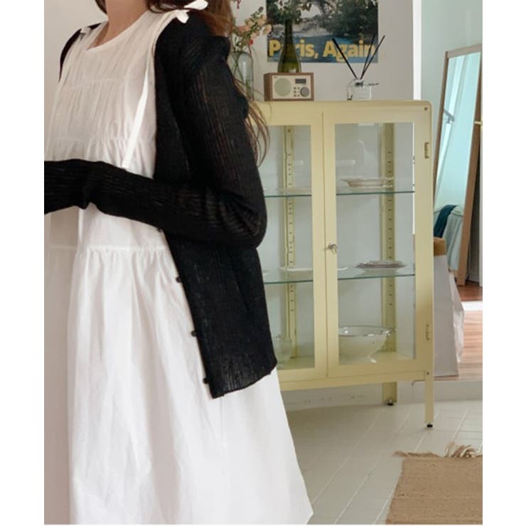 ラブリーシャーリングリボンノースリーブワンピース | by muni:r | 詳細画像5 