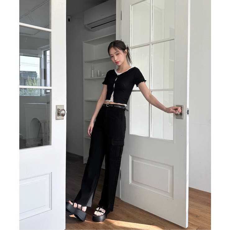 リボンホールリブTシャツ | by muni:r | 詳細画像19 