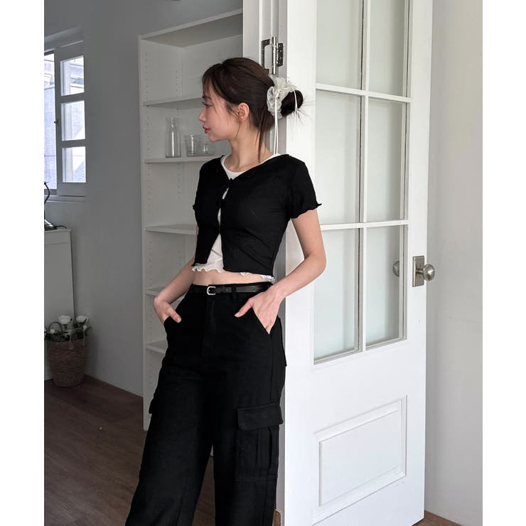 リボンホールリブTシャツ | by muni:r | 詳細画像21 