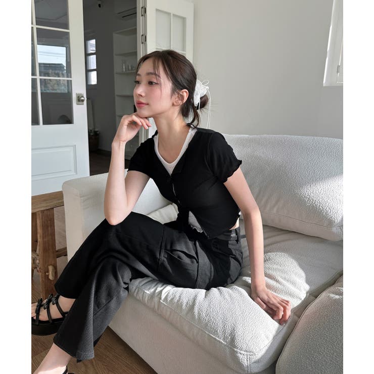 リボンホールリブTシャツ | by muni:r | 詳細画像22 