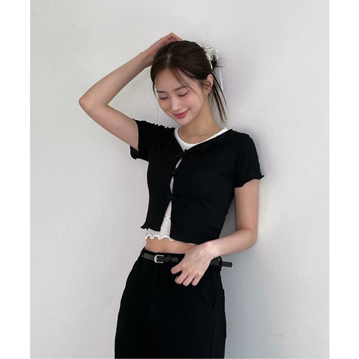 リボンホールリブTシャツ | by muni:r | 詳細画像24 