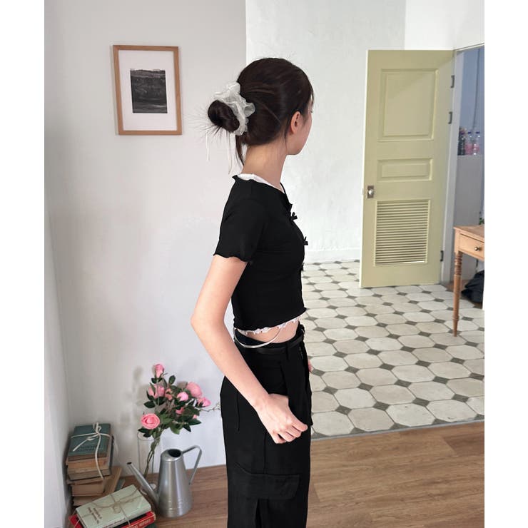 リボンホールリブTシャツ | by muni:r | 詳細画像26 