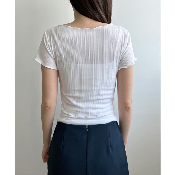 リボンホールリブTシャツ | by muni:r | 詳細画像33 