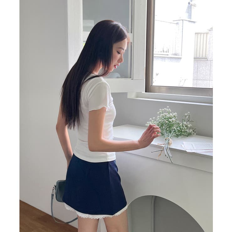 リボンホールリブTシャツ | by muni:r | 詳細画像7 